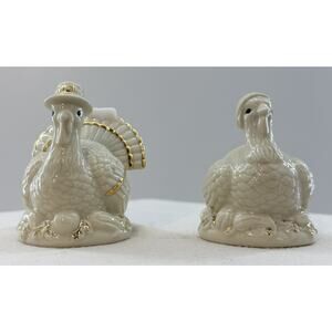 Lenox Mr. and Mrs. Turkey Salt & Pepper Shakers 816856 New in Box